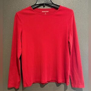 Pendleton Red Long Sleeve Classic Crewneck Tee Shirt Women’s Medium